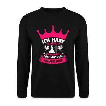 Junggesellinnenabschied Ich habe Ja gesagt! - Unisex Pullover - Schwarz - Vorne - Alina (178cm) & Michal (187cm)