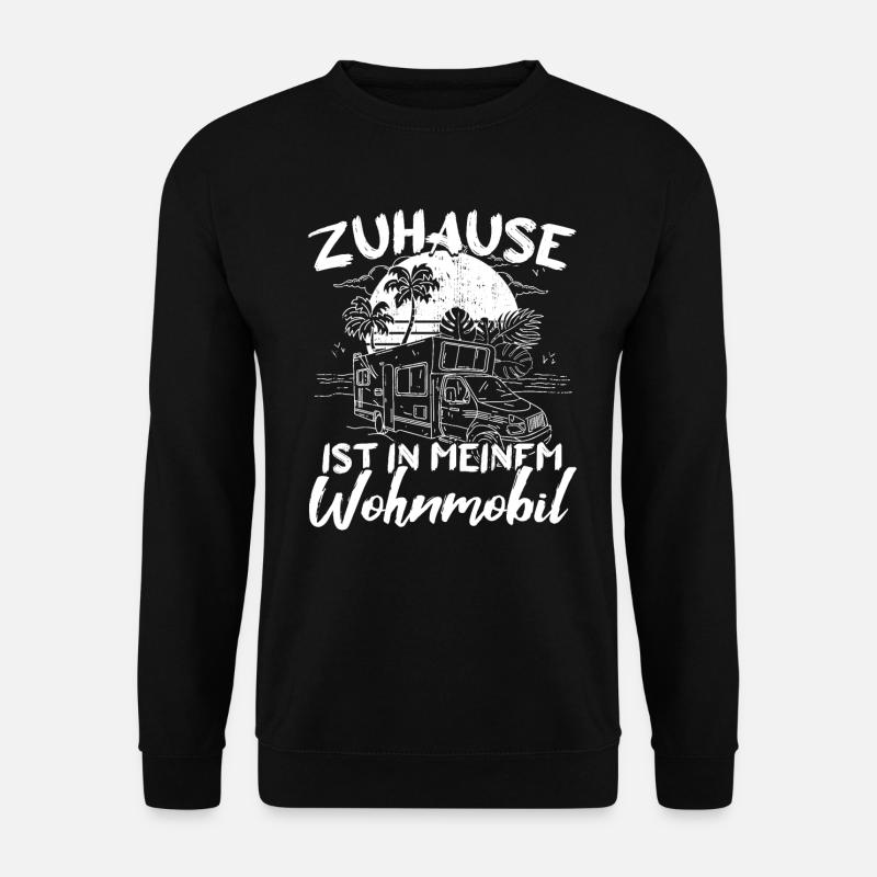 Wohnmobil Zuhause ist wo mein Wohnwagen ist - Unisex Pullover - Schwarz