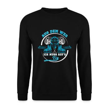 Eishockey Eishockeyschläger Aus dem Weg - Unisex Pullover - Schwarz - Vorne - Alina (178cm) & Michal (187cm)
