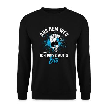 Eishockey Eishockeyschläger Aus dem Weg - Unisex Pullover - Schwarz - Vorne - Alina (178cm) & Michal (187cm)