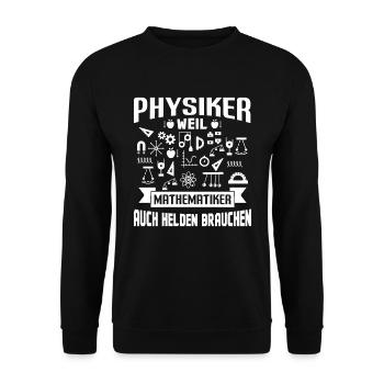 Physik Physiker - Unisex Pullover - Schwarz - Vorne - Alina (178cm) & Michal (187cm)