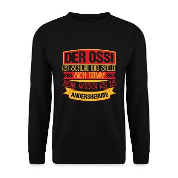 Ostdeutschland Ossi Ostdeutscher - Unisex Pullover - Schwarz - Vorne - Alina (178cm) & Michal (187cm)