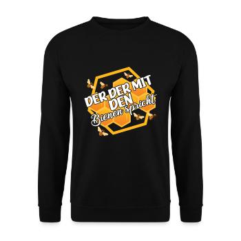 Imker Bienenzüchter Der der mit den Bienen spricht - Unisex Pullover - Schwarz - Vorne - Alina (178cm) & Michal (187cm)