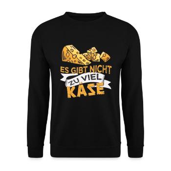 Käse essen Es gibt nicht zu viel Käse - Unisex Pullover - Schwarz - Vorne - Alina (178cm) & Michal (187cm)