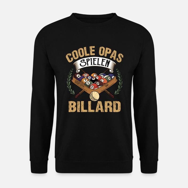 Billard Opa Billardspieler Coole Opas - Unisex Pullover - Schwarz