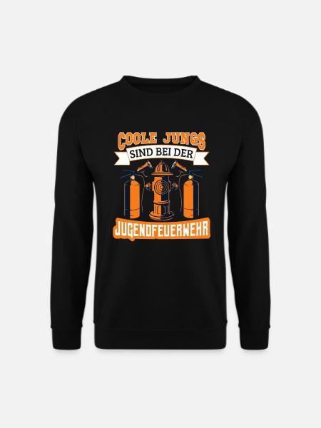 Feuerwehr Coole Jungs sind bei der Jugendfeuerwehr - Unisex Pullover - Schwarz