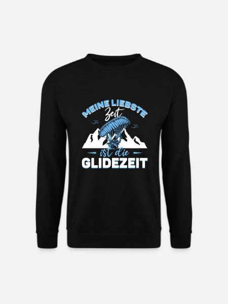 Paragliding Gleitschirm Glidezeit - Unisex Pullover - Schwarz