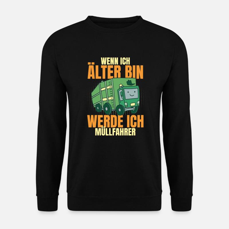 Nachwuchs Müllmann Müllabfuhr - Unisex Pullover - Schwarz