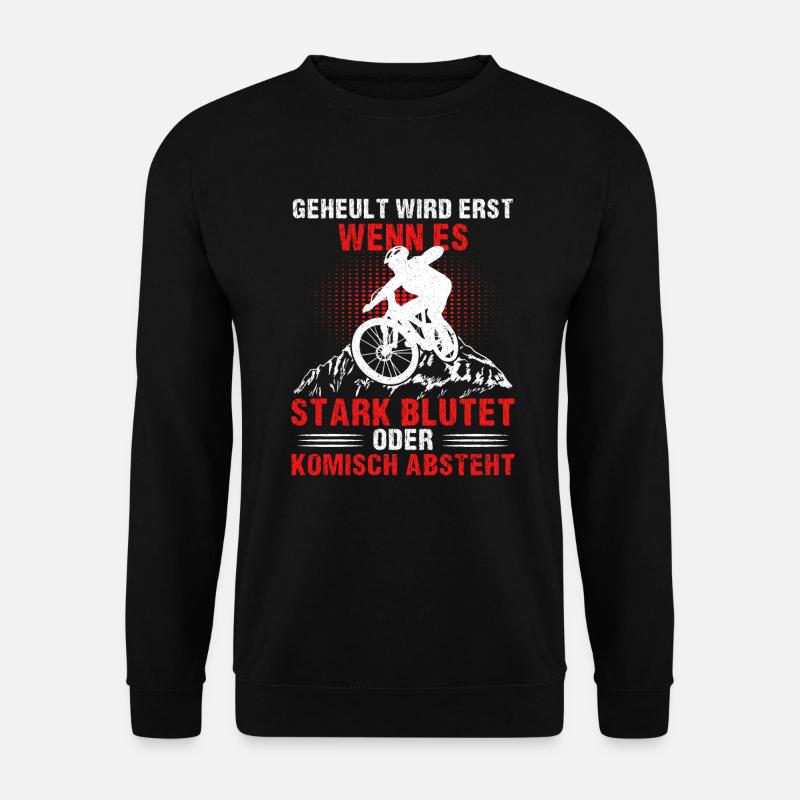 Downhill Mountainbiker Mountainbiken - Unisex Pullover - Schwarz
