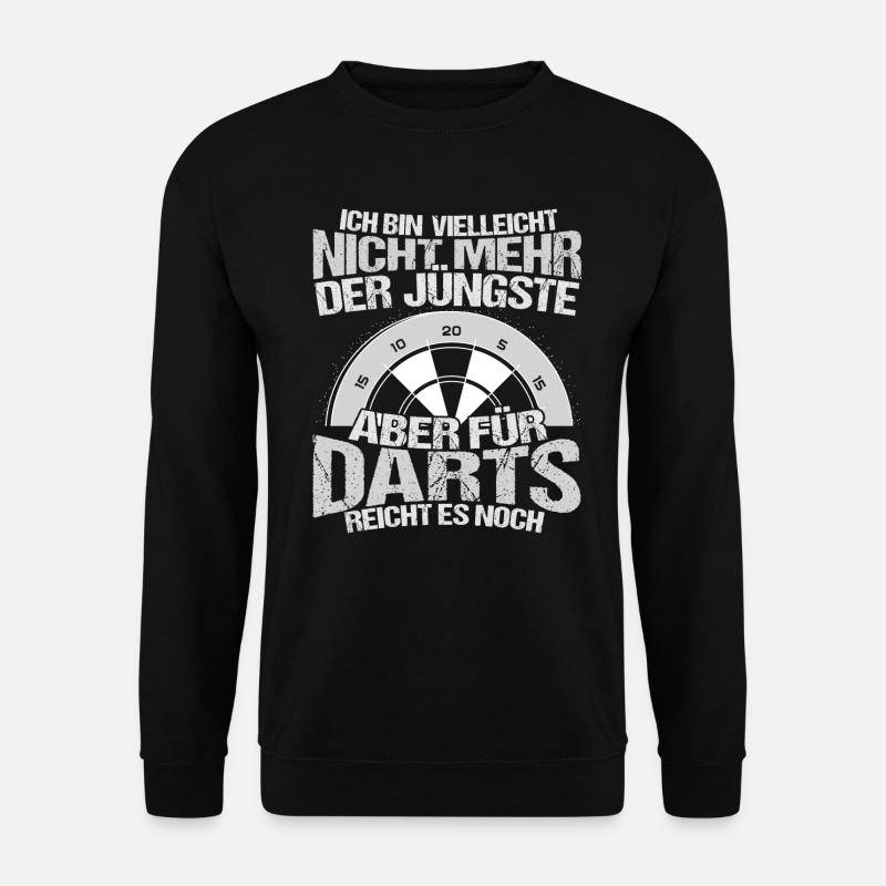 Darts Opa Dartspieler Nicht mehr der jüngste - Unisex Pullover - Schwarz