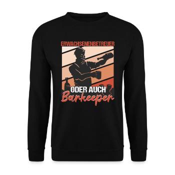 Barkeeper Bartending - Unisex Pullover - Schwarz - Vorne - Alina (178cm) & Michal (187cm)