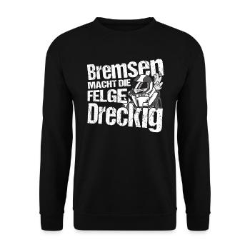 Gokart Go-Kart-Rennfahrer Bremsen - Unisex Pullover - Schwarz - Vorne - Alina (178cm) & Michal (187cm)