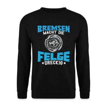 Gokart Go-Kart-Rennfahrer Bremsen - Unisex Pullover - Schwarz - Vorne - Alina (178cm) & Michal (187cm)