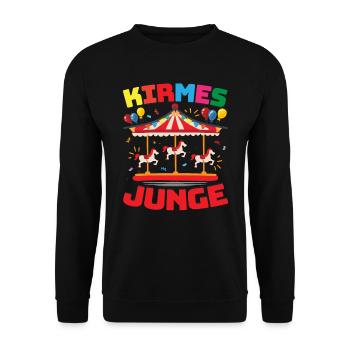 Kirmes Junge - Unisex Pullover - Schwarz - Vorne - Alina (178cm) & Michal (187cm)