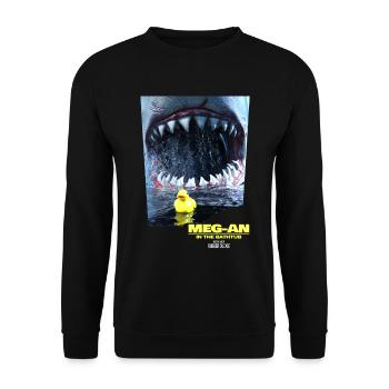 Megalodon la terreur des bains - Parodie - Sweat-shirt Unisexe - noir - Devant - Alina (178cm) & Michal (187cm)