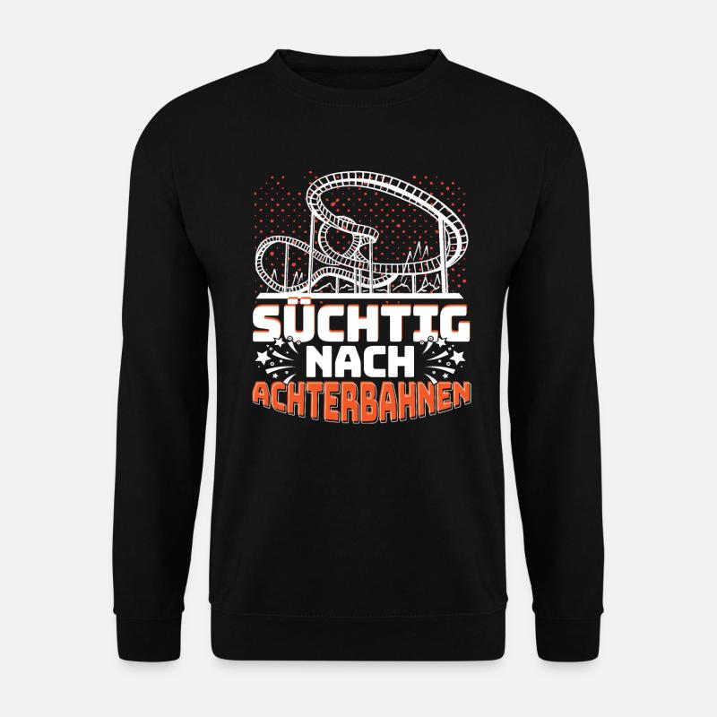 Achterbahn Freizeitpark Achterbahnfreak - Unisex Pullover - Schwarz
