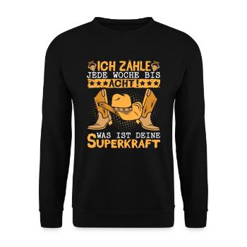Line Dance Zähle jede Woche bis acht - Unisex Pullover - Schwarz - Vorne - Alina (178cm) & Michal (187cm)