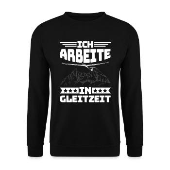 Segelflieger Segelflugzeug Gleitzeit - Unisex Pullover - Schwarz - Vorne - Alina (178cm) & Michal (187cm)