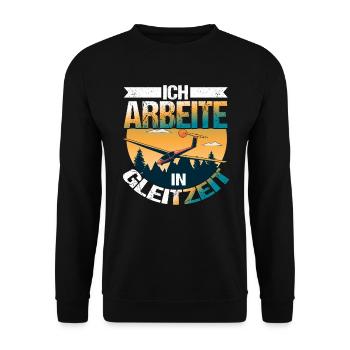 Segelflieger Segelflugzeug Gleitzeit - Unisex Pullover - Schwarz - Vorne - Alina (178cm) & Michal (187cm)