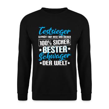 Schwager Testsieger Hochzeit Familie - Unisex Pullover - Schwarz - Vorne - Alina (178cm) & Michal (187cm)