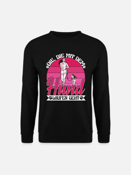 Canicross Die die mit dem Hund läuft - Unisex Pullover - Schwarz