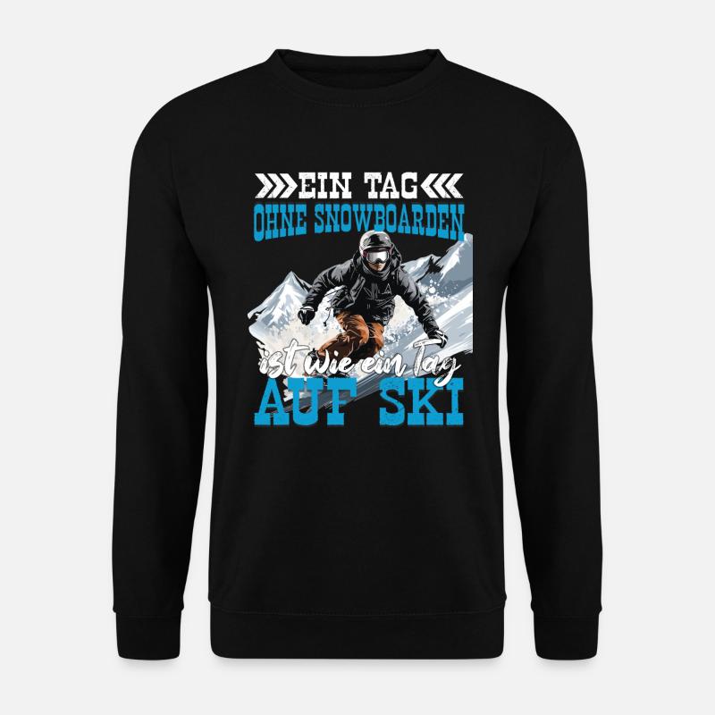 Snowboarden Snowboard Snowboardfahrer Piste - Unisex Pullover - Schwarz