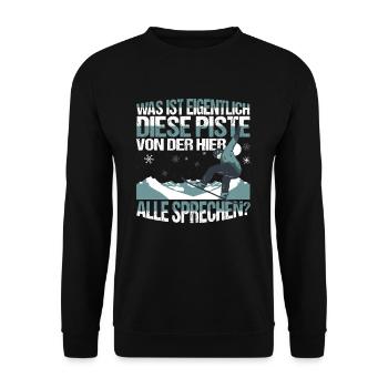 Snowboard Snowboarding Snowboarder - Unisex Pullover - Schwarz - Vorne - Alina (178cm) & Michal (187cm)