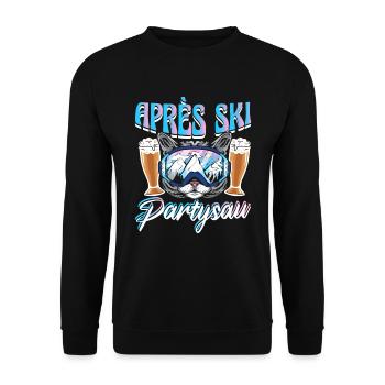 Après Ski Partysau Apres Ski - Unisex Pullover - Schwarz - Vorne - Alina (178cm) & Michal (187cm)