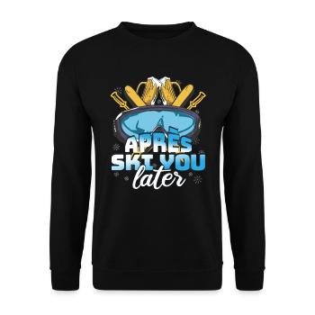 Après Ski You Later - Unisex Pullover - Schwarz - Vorne - Alina (178cm) & Michal (187cm)