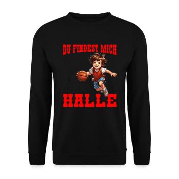 Basketball Basketballhaller - Unisex Pullover - Schwarz - Vorne - Alina (178cm) & Michal (187cm)