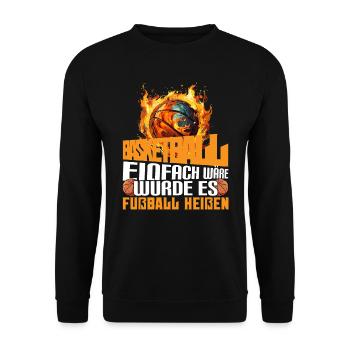 Basketball Basketballer Basketballspieler - Unisex Pullover - Schwarz - Vorne - Alina (178cm) & Michal (187cm)