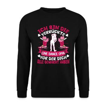 Line Dance Oma Tanzen Cowboystiefel - Unisex Pullover - Schwarz - Vorne - Alina (178cm) & Michal (187cm)