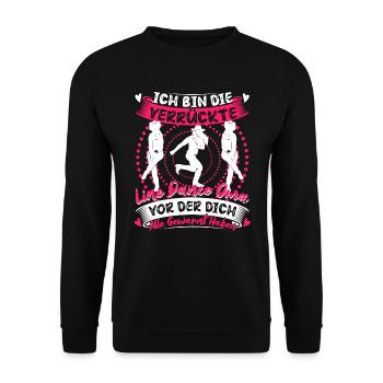 Line Dance Oma Tanzen Cowboystiefel - Unisex Pullover - Schwarz - Vorne - Alina (178cm) & Michal (187cm)