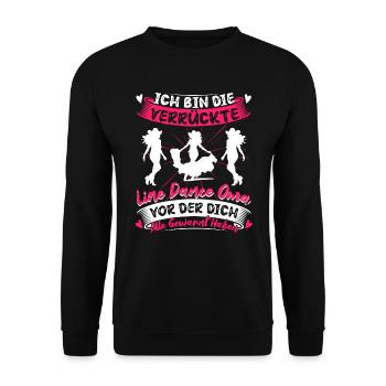 Line Dance Oma Tanzen Cowboystiefel - Unisex Pullover - Schwarz - Vorne - Alina (178cm) & Michal (187cm)