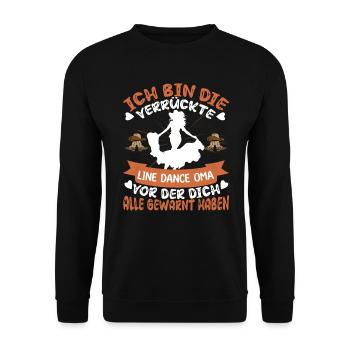 Line Dance Oma Tanzen Cowboystiefel - Unisex Pullover - Schwarz - Vorne - Alina (178cm) & Michal (187cm)