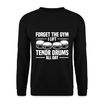 Tenortrommel Spieler Blaskapelle Musiker Geschenk - Unisex Pullover - Schwarz - Vorne - Alina (178cm) & Michal (187cm)