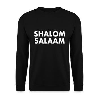 Shalom salaam - Sweat-shirt Unisexe - noir - Devant - Alina (178cm) & Michal (187cm)