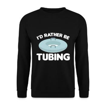 Wildwasser Rafting | Paddeln Schlauchboot Geschenk - Unisex Pullover - Schwarz - Vorne - Alina (178cm) & Michal (187cm)