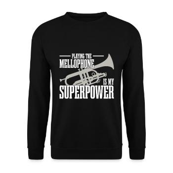 Mellophon - Unisex Pullover - Schwarz - Vorne - Alina (178cm) & Michal (187cm)