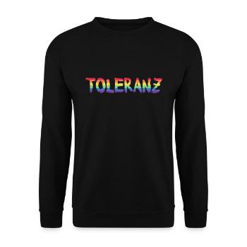 Toleranz - Unisex Pullover - Schwarz - Vorne - Alina (178cm) & Michal (187cm)