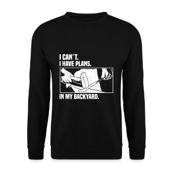Faux cadeaux | Enclume de forgeron maréchal-ferrant - Sweat-shirt Unisexe - noir - Devant - Alina (178cm) & Michal (187cm)