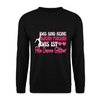 Pole Dance Das sind keine blauen Flecken - Unisex Pullover - Schwarz - Vorne - Alina (178cm) & Michal (187cm)