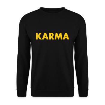 Karma - Unisex Sweatshirt - black - Front - Alina (178cm) & Michal (187cm)