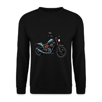 Motorcycle Biker - Unisex Sweatshirt - black - Front - Alina (178cm) & Michal (187cm)