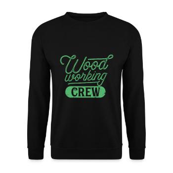 Woodworkers Team Forestworkers Woodcutter - Unisex Sweatshirt - black - Front - Alina (178cm) & Michal (187cm)