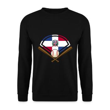 Baseball Dominican Republic - Unisex Sweatshirt - black - Front - Alina (178cm) & Michal (187cm)
