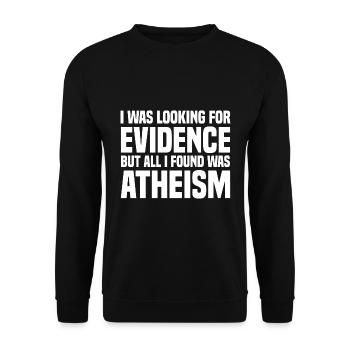 Atheismus - Unisex Pullover - Schwarz - Vorne - Alina (178cm) & Michal (187cm)