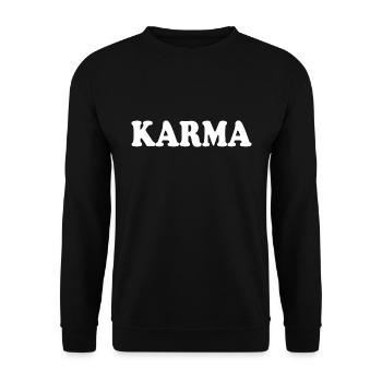 Karma - Unisex Sweatshirt - black - Front - Alina (178cm) & Michal (187cm)