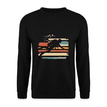 Scuba Diving Diving Diver Vintage - Unisex Sweatshirt - black - Front - Alina (178cm) & Michal (187cm)