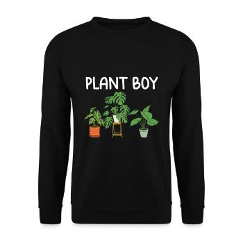 Hobby Gardener Gift | Plant lovers Plants - Unisex Sweatshirt - black - Front - Alina (178cm) & Michal (187cm)